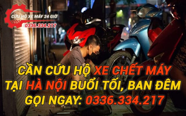 cuu ho xe chet may ha noi ban dem 1