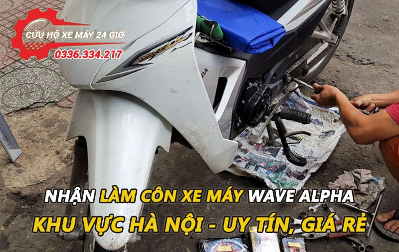 Cứu hộ xe máy Wave Alpha – Hỗ trợ 24/7 cứu hộ xe máy Hà Nội